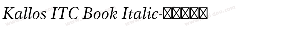 Kallos ITC Book Italic字体转换